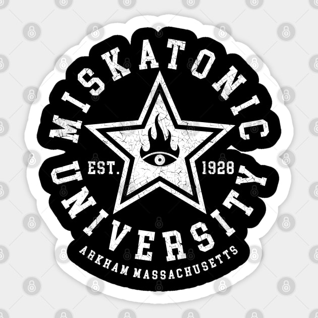 MISKATONIC UNIVERSITY Sticker by Aries Custom Graphics